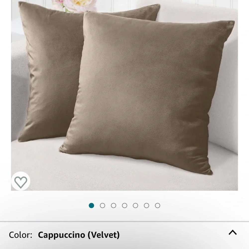 The Connecticut Home Company Velvet Throw Pillow Covers, Set of 2
